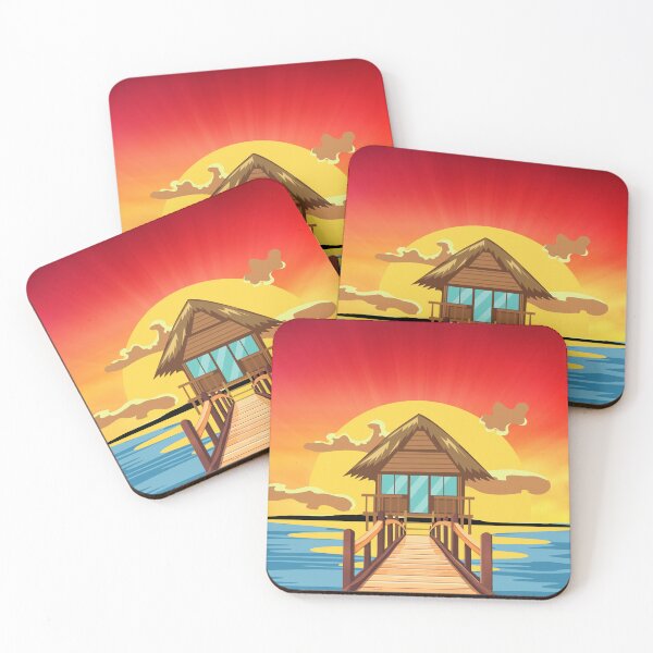 Item preview, Beach house in sunset designed and sold by ArsyCreation.