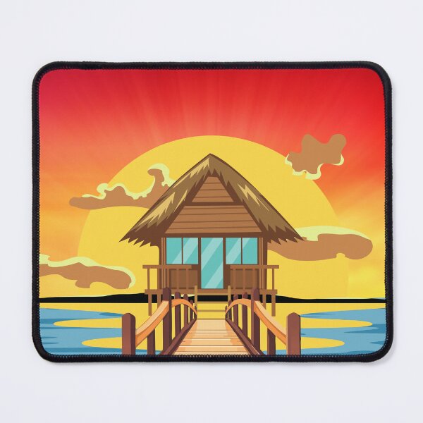 Item preview, Beach house in sunset designed and sold by ArsyCreation.
