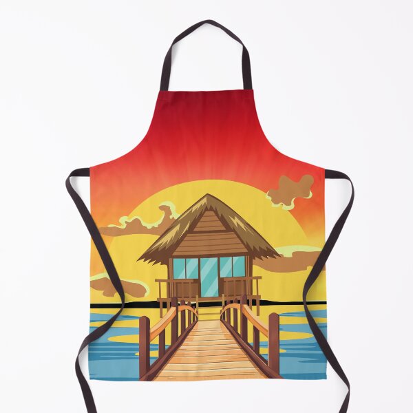 Item preview, Beach house in sunset designed and sold by ArsyCreation.