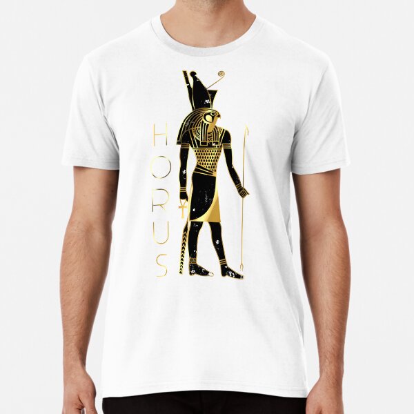 Item preview, Horus - Ancient Egyptian God in gold and black weathered design designed and sold by polygrafix.