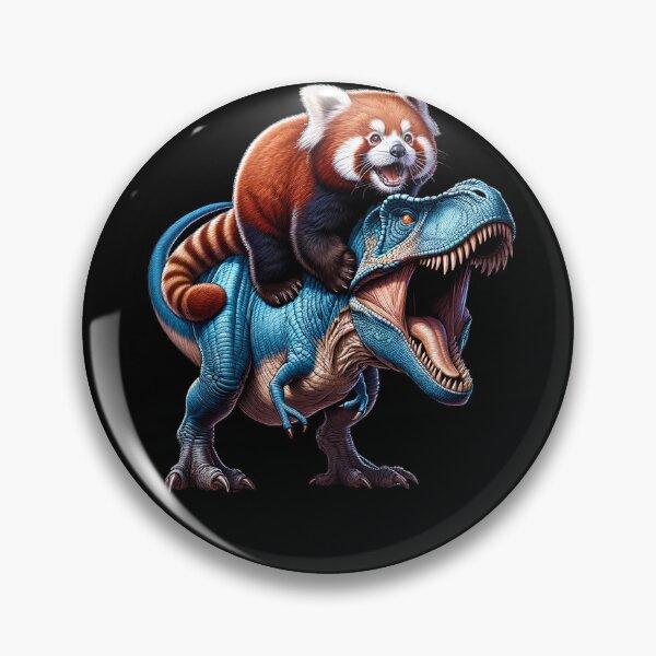 Item preview, Red Panda Riding Dinosaur Lover designed and sold by Kimberley King Art  King Art.
