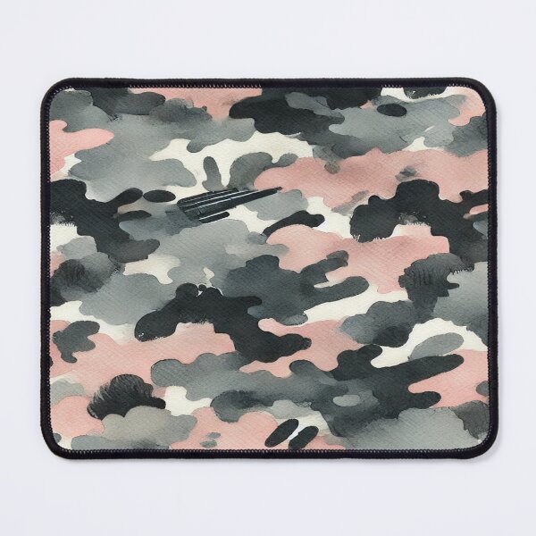 Item preview, Watercolor Military Camouflage Pattern in Black and Pink designed and sold by 0Mystica0.