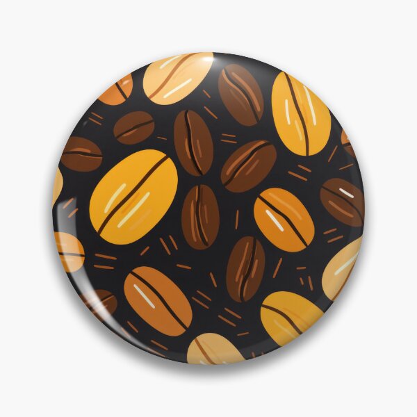 Item preview, Coffee beans pattern on dark background designed and sold by Lama Studio.