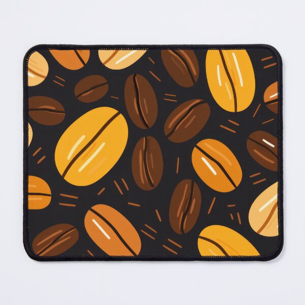 Item preview, Coffee beans pattern on dark background designed and sold by Lama Studio.
