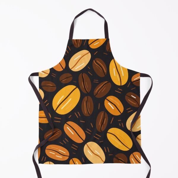 Item preview, Coffee beans pattern on dark background designed and sold by Lama Studio.