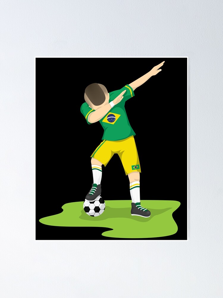 Camiseta para niños for Sale con la obra «Dabbing brasileño de fútbol, regalo del jugador de fútbol, entrenador de fútbol regalo, equipo de fútbol  regalos