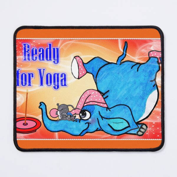 Item preview, Animals - Elephant and rat - Ready for Yoga designed and sold by Shirley cute art .