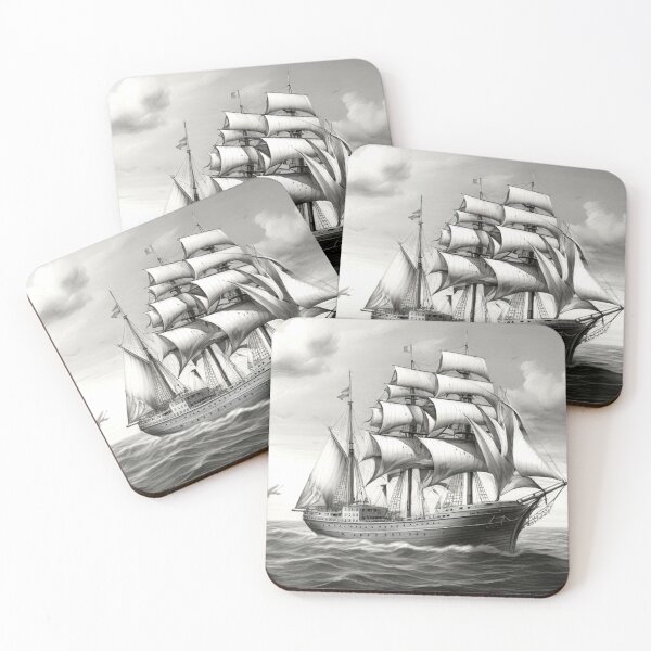 Item preview, pencil art ship designed and sold by Habet.