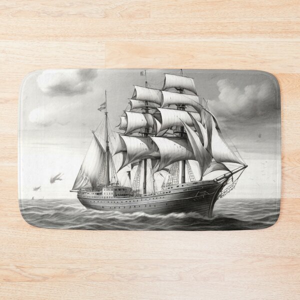 Item preview, pencil art ship designed and sold by Habet.