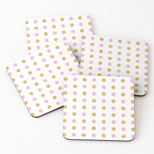 Item preview, Circular Dalmatian Spots - Pink & Gold Foil #230 designed and sold by Natural Collective.