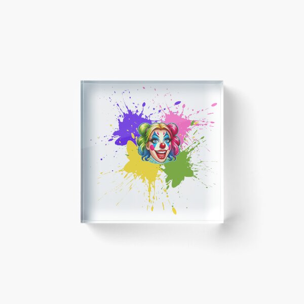 Item preview, Copie de Colorful clown woman with paint splashes designed and sold by Design Shop.