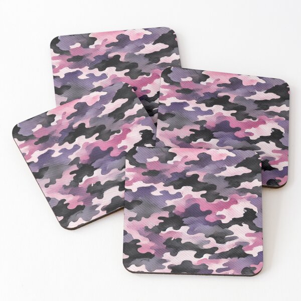Item preview, Pink, Purple, and Black Watercolor Camouflage Pattern designed and sold by 0Mystica0.