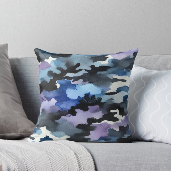 Item preview, Blue, Purple, and Black Watercolor Camouflage Pattern designed and sold by 0Mystica0.