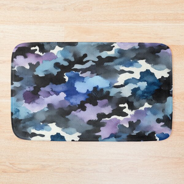 Item preview, Blue, Purple, and Black Watercolor Camouflage Pattern designed and sold by 0Mystica0.
