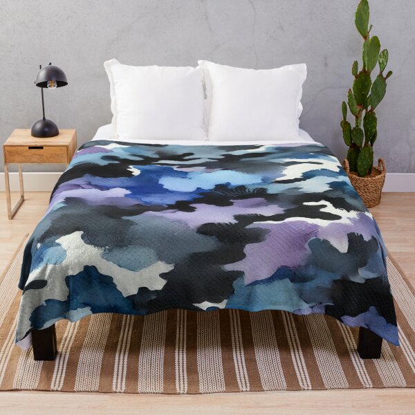 Item preview, Blue, Purple, and Black Watercolor Camouflage Pattern designed and sold by 0Mystica0.