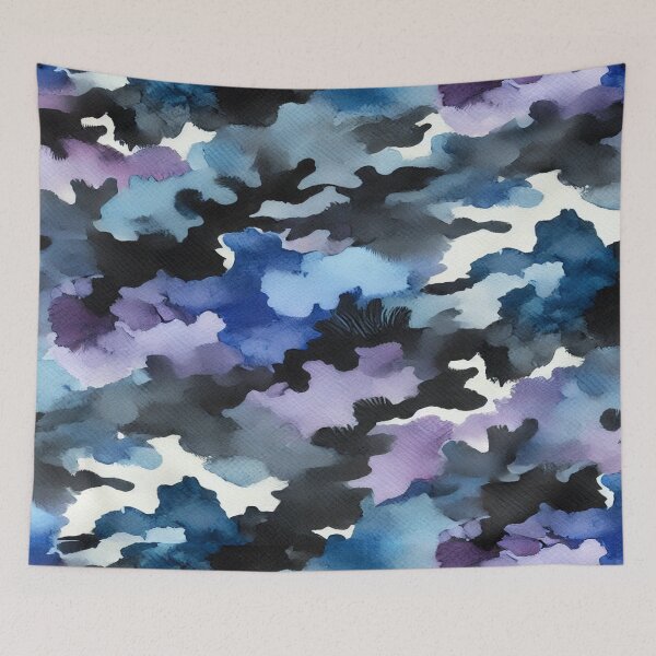 Item preview, Blue, Purple, and Black Watercolor Camouflage Pattern designed and sold by 0Mystica0.