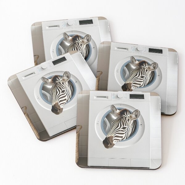 Item preview, Zebra in a Washing Machine, Funny Bathroom Art designed and sold by CheekyAnimalz.