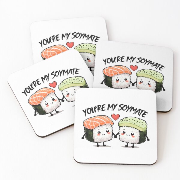 Item preview, You’re My Soymate - Cute Sushi Couple Design designed and sold by -justb-.