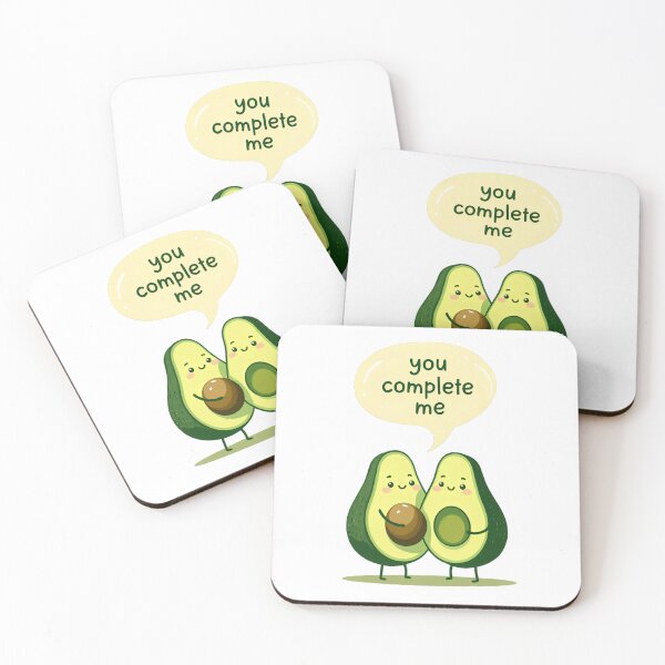 Item preview, Adorable Avocado Couple 'You Complete Me' Design – Perfect Romantic Gift designed and sold by -justb-.