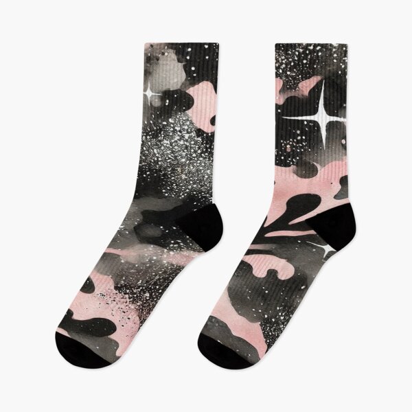 Item preview, Glitter Black and Pink Watercolor Camouflage Pattern designed and sold by 0Mystica0.