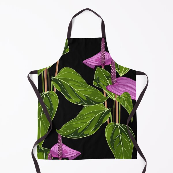 Artikelvorschau, Anthurium. Nahtloses Blumenmuster mit violetten, glänzenden Blüten und Anthuriumblättern. entworfen und verkauft von MatyKotiv.