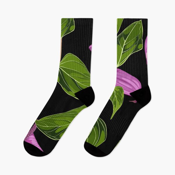 Item preview, Anthurium. Seamless floral pattern with violet glossy flowers and anthurium leaves. designed and sold by MatyKotiv.