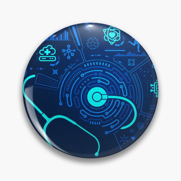 Item preview, telemedicine healthcare technology stethoscope electronic pattern futuristic interface designed and sold by NiamLab.