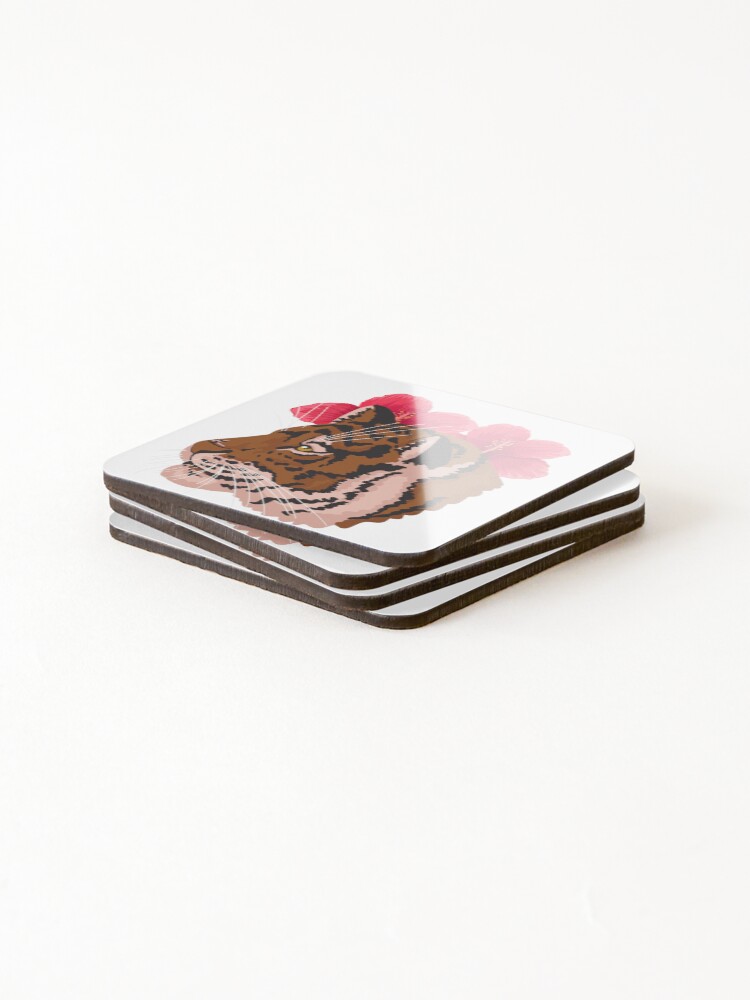 Thumbnail 4 of 5, Coasters (Set of 4), TigerSticker designed and sold by hsstudio2025.