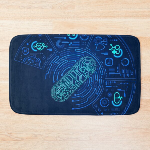 Item preview, bioengineering healthcare technology 3D pill electronic pattern futuristic interface designed and sold by NiamLab.