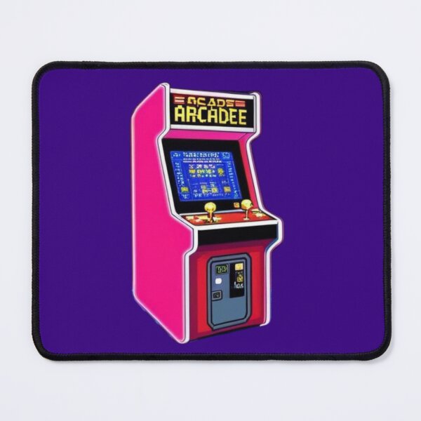 Item preview, Retro Gaming Pixel Art Desk Mat - Neon Arcade Vibes designed and sold by Zuday.