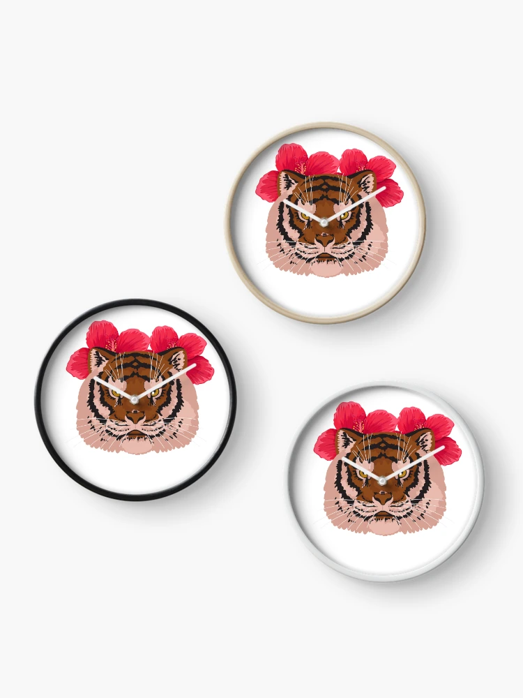 Thumbnail 3 of 4, Clock, TigerSticker designed and sold by hsstudio2025.