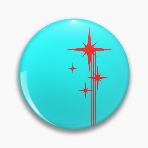 Item preview, 1950s Atomic Age Retro Starbursts in Bright Aqua Turquoise and Red designed and sold by kierkegaard.