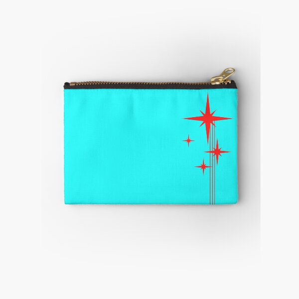 Item preview, 1950s Atomic Age Retro Starbursts in Bright Aqua Turquoise and Red designed and sold by kierkegaard.