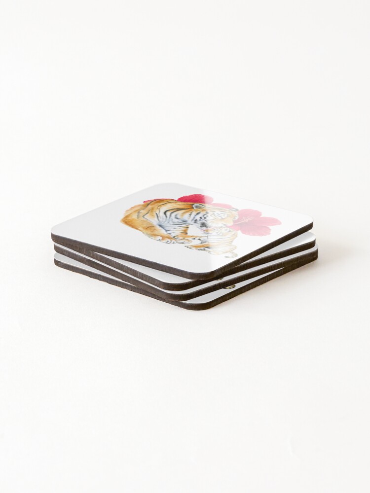 Thumbnail 4 of 5, Coasters (Set of 4), TigerSticker designed and sold by hsstudio2025.