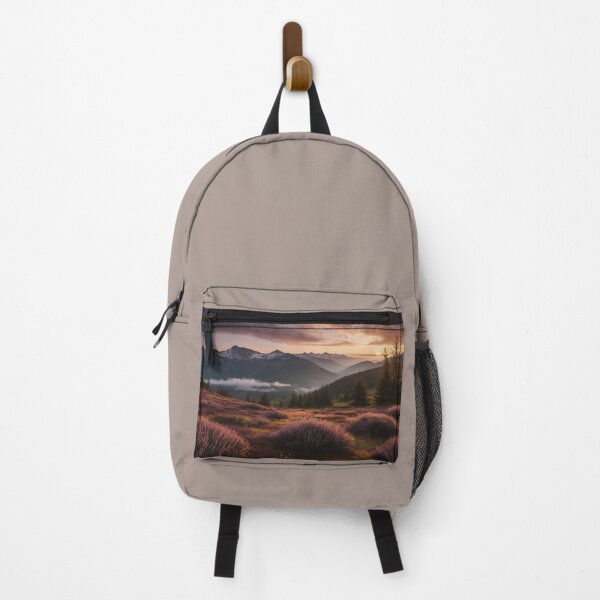 Item preview, A heather meadow with mountains in the sunrise designed and sold by Izabela Włodarczyk.