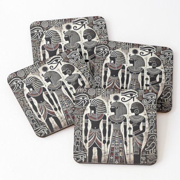 Item preview, Ancient Egypt Pharaoh and his Advisors, Tribal Art designed and sold by Shs-Kenya.
