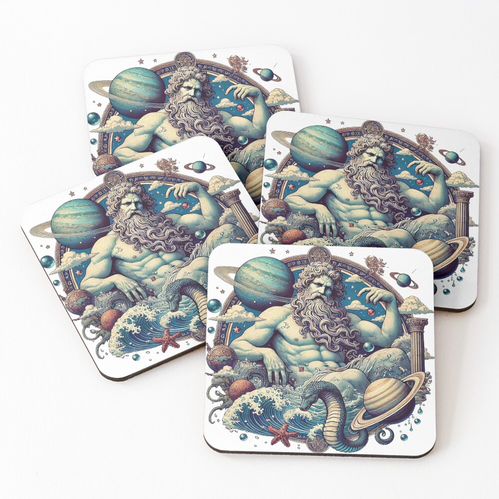 Item preview, Coasters (Set of 4) designed and sold by PRINTER CATS DIGITAL.