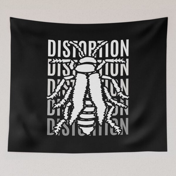 Item preview, Distortion Beneath Black Hues and White Insect designed and sold by SplashTastic.