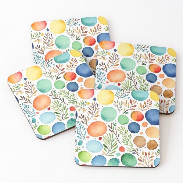 Item preview, Colorful seamless pattern with small watercolor stains designed and sold by Giuseppe Cammino.