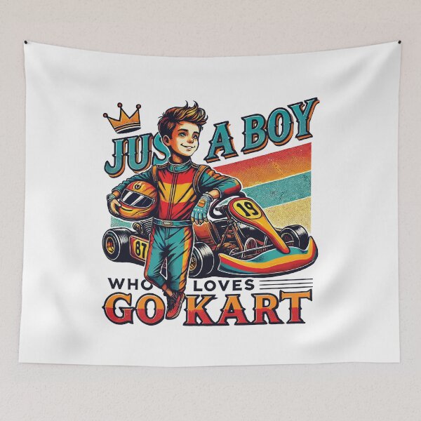 Item preview, Just A Boy Who Loves Go-karting designed and sold by LuminOrb.