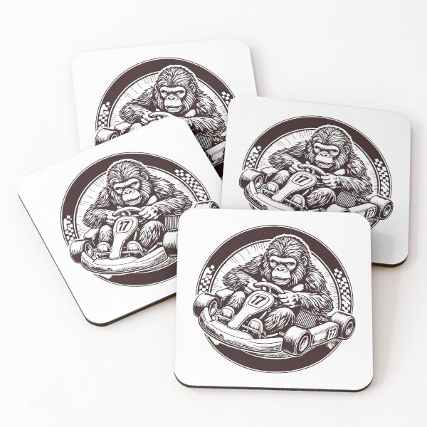 Item preview, Gorilla In Go-kart Retro Racing Adventure designed and sold by LuminOrb.