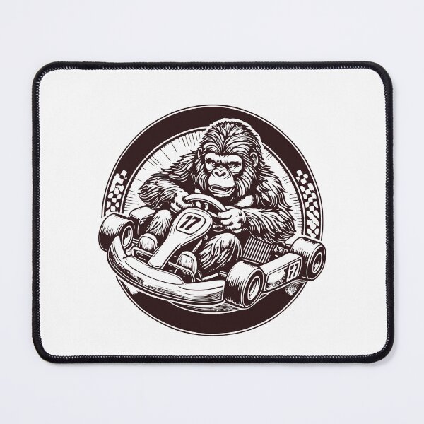 Item preview, Gorilla In Go-kart Retro Racing Adventure designed and sold by LuminOrb.