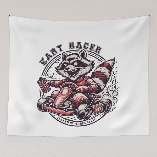 Item preview, Kart Racer Raccoon Go-kart Adventure designed and sold by LuminOrb.