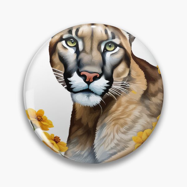 Item preview, The Florida Panther With Coreopsis Border Cut Out designed and sold by taiche.