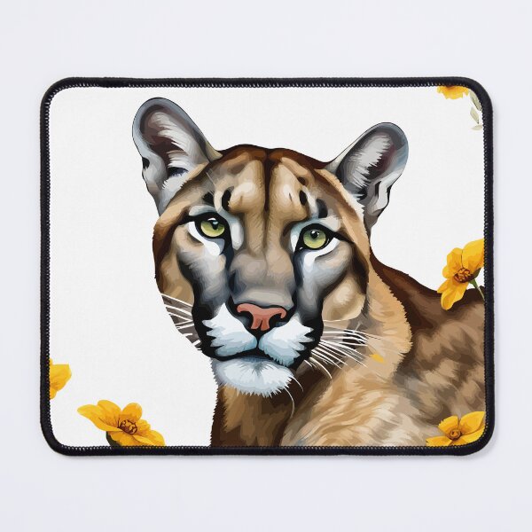 Item preview, The Florida Panther With Coreopsis Border Cut Out designed and sold by taiche.