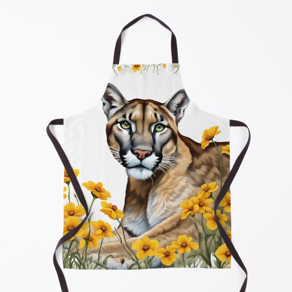 Item preview, The Florida Panther With Coreopsis Border Cut Out designed and sold by taiche.