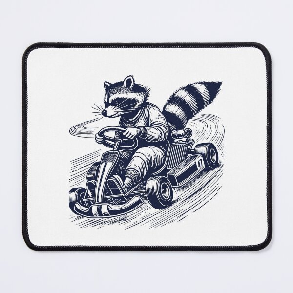 Item preview, Vintage Go-kart Design Raccoon Racer designed and sold by LuminOrb.