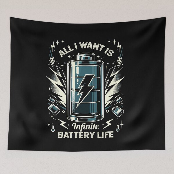 Item preview, All I Want Is Infinite Battery Life Tech Enthusiasts Gadget Fans designed and sold by Dressed For  Duty.