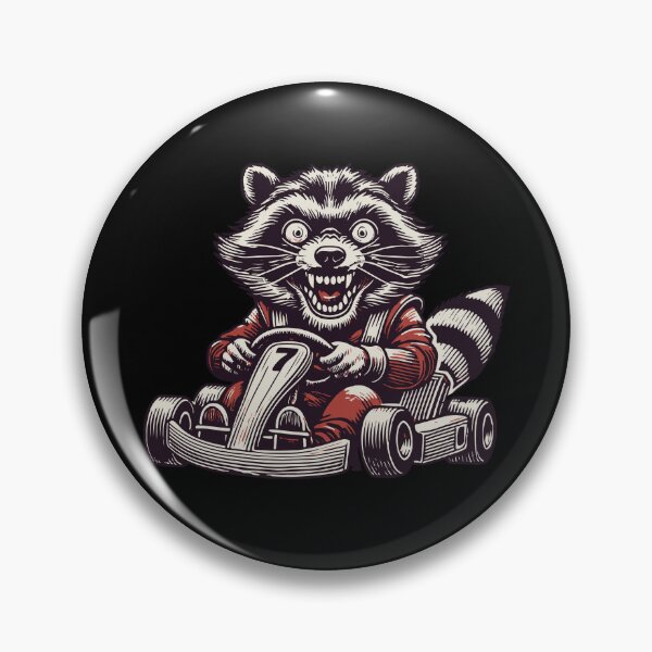 Item preview, Retro Raccoon Go-Kart Racer Fun designed and sold by LuminOrb.