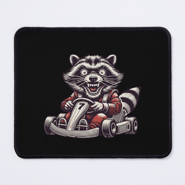 Item preview, Retro Raccoon Go-Kart Racer Fun designed and sold by LuminOrb.